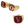 Dolce & Gabbana Gold Brass LOVE Enamel Set of 3 Ring