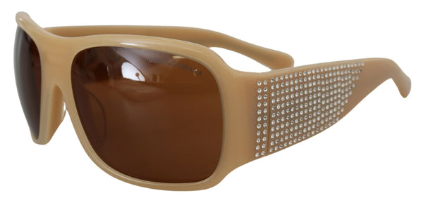 Dolce &amp; Gabbana Cream DG4027B Swarovski Stones Brown Lins -aurinkolasit