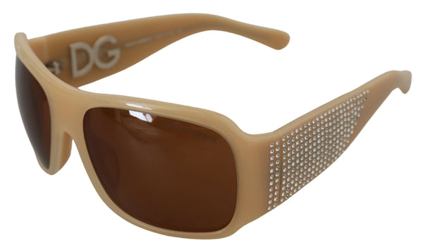 Dolce &amp; Gabbana Cream DG4027B Swarovski Stones Brown Lins -aurinkolasit