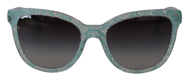 Dolce &amp; Gabbana Blue Lace Acetate Crystal Pyöreä DG4190 aurinkolasit