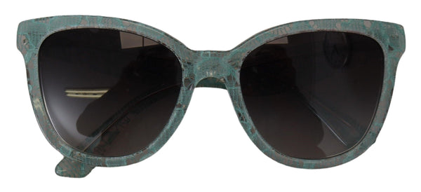 Dolce &amp; Gabbana Blue Lace Acetate Crystal Pyöreä DG4190 aurinkolasit