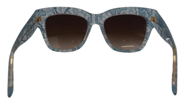 Dolce &amp; Gabbana Blue Lace Acetate Crystal Butterfly DG4231 aurinkolasit