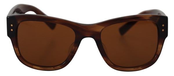 Dolce &amp; Gabbana Brown Square Acetate Frame UV DG4338F aurinkolasit