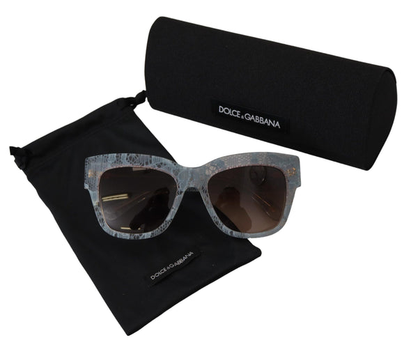 Dolce &amp; Gabbana siniset pitsi-asetaattisuorakulmiovarjostimet DG4231 aurinkolasit