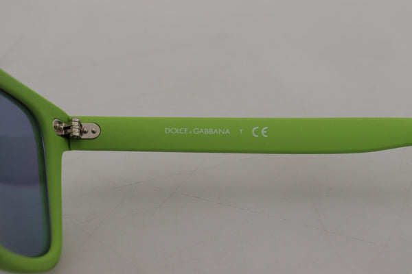 Dolce &amp; Gabbana vihreät kumiset täysreunusvarjostimet DG6095 Acid aurinkolasit