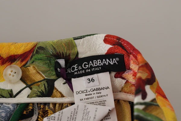 Dolce & Gabbana High Waist Maxi Skirt with Sicilian Patterns