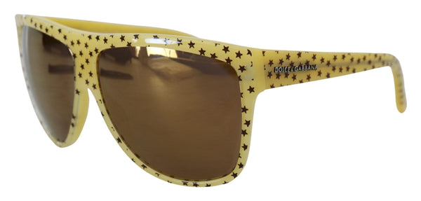 Dolce &amp; Gabbana Yellow Stars Acetate Square Shades DG4125 aurinkolasit