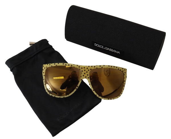 Dolce &amp; Gabbana Yellow Stars Acetate Square Shades DG4125 aurinkolasit
