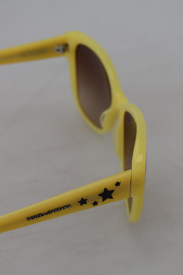 Dolce &amp; Gabbana Yellow Acetate Frame Stars Ebellishment DG4124 aurinkolasit