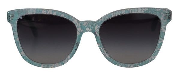 Dolce &amp; Gabbana Blue Lace Crystal Acetate Butterfly DG4190 aurinkolasit