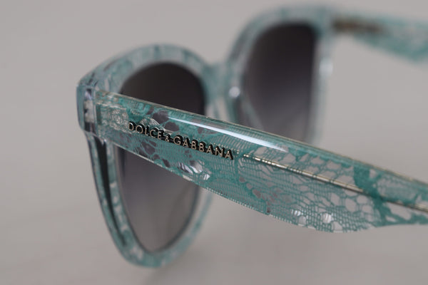 Dolce &amp; Gabbana Blue Lace Crystal Acetate Butterfly DG4190 aurinkolasit