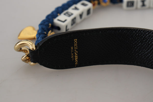 Dolce &amp; Gabbana monivärinen koristeltu laukku olkahihna