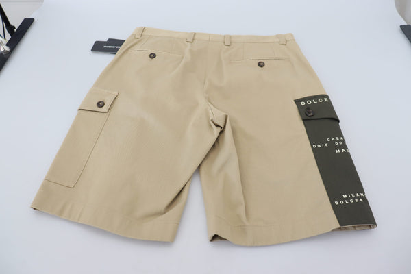 Dolce &amp; Gabbana Beige Cotton Cargo Bermuda Shortsit