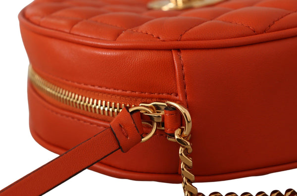 Versace Red Nappa -nahkainen Medusa Round Crossbody -laukku