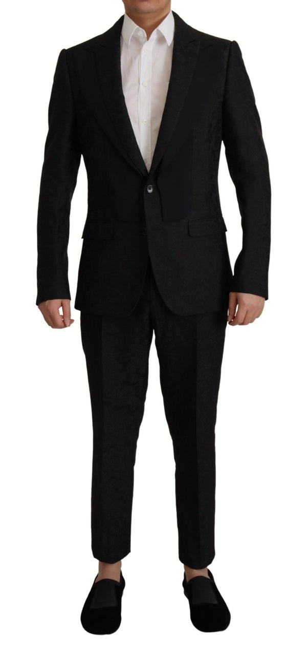 Dolce &amp; Gabbana Black Polyester Formal 2-osainen MARTINI-puku