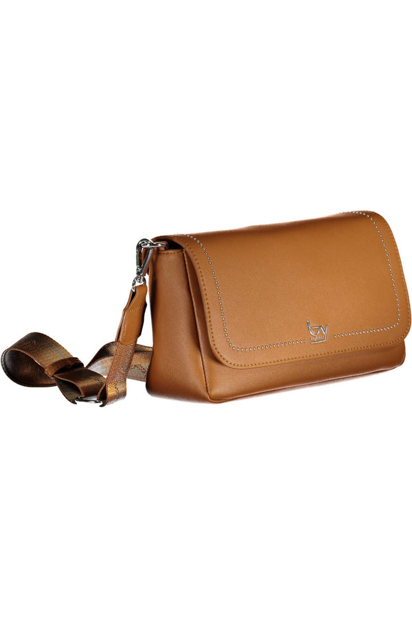 BYBLOS Elegant Brown Polyurethane Handbag with Logo