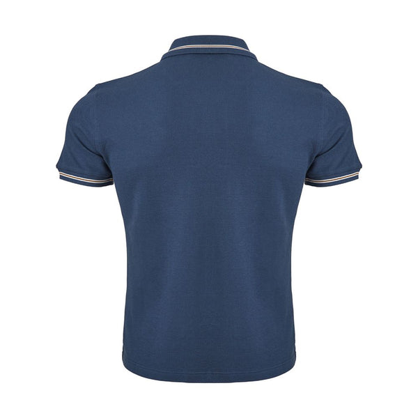 Corneliani Elegant Blue Italian Cotton Polo Shirt