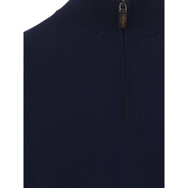 Colombo Sophisticated Azure Cashmere Sweater
