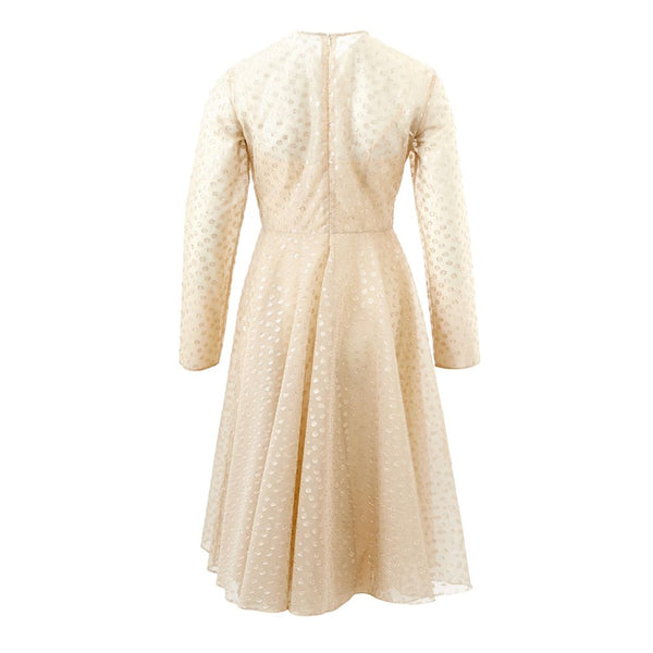Lardini Beige Cotton Elegance Dress