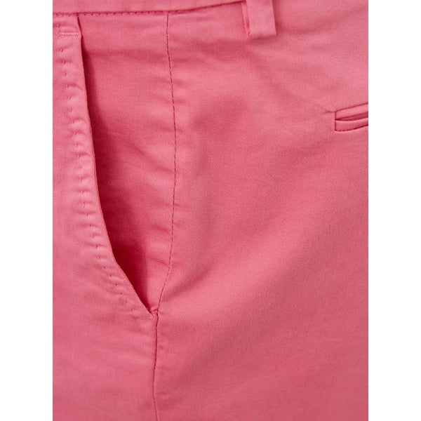 Lardini Elegant Cotton Pink Trousers for Sophisticated Style