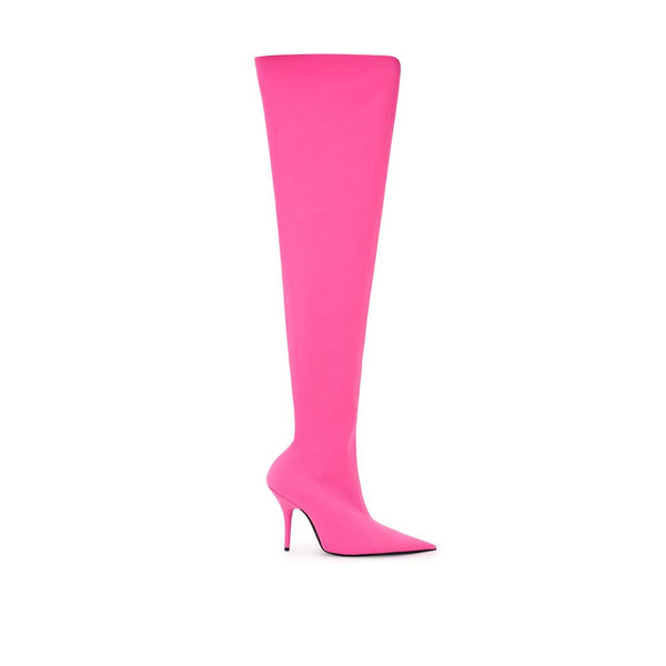 Balenciaga Elegant Pink Polyester Ankle Boots