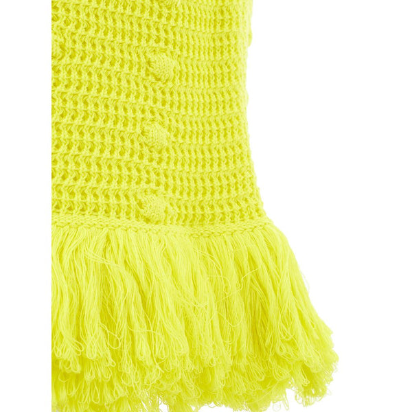 Bottega Veneta Elegant Yellow Cotton Skirt