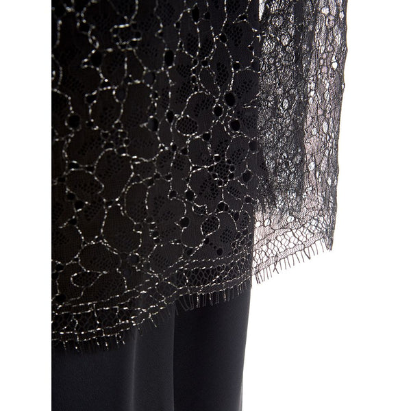 Lardini Elegant Black Nylon Dress