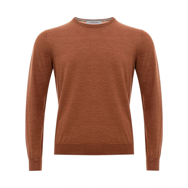 Gran Sasso Elegant Woolen Brown Sweater for Men
