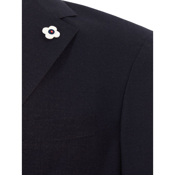 Elegant Blue Cotton Lardini Jacket