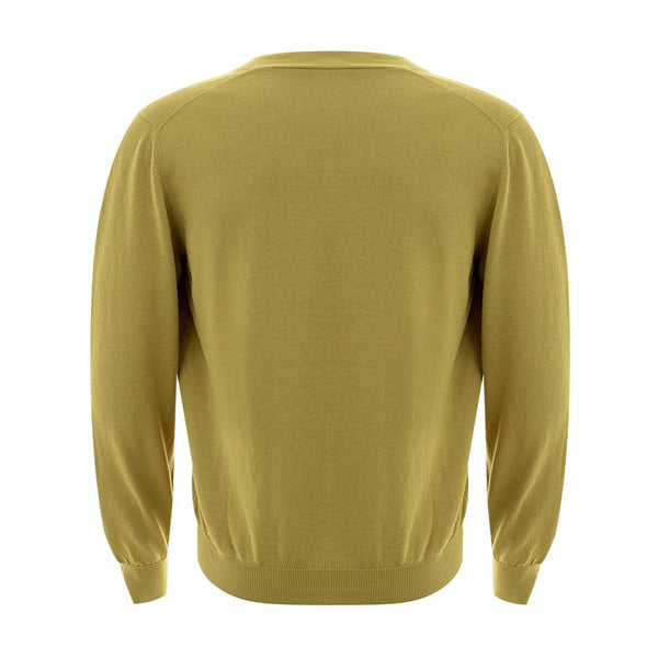 Gran Sasso Italian Wool Cardigan in Vibrant Yellow