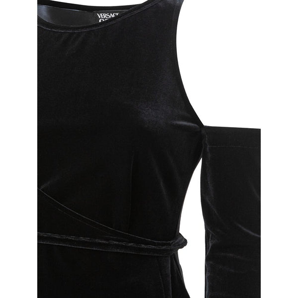 Versace Jeans Chic Black Polyester Shift Dress