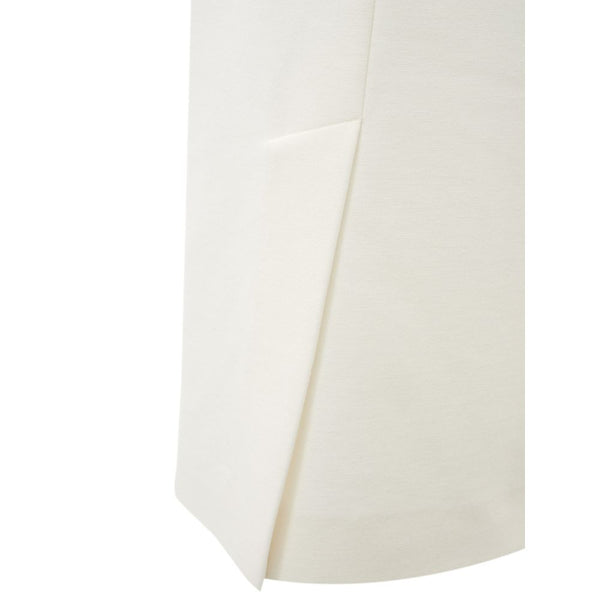 Lardini White Viscose Skirt