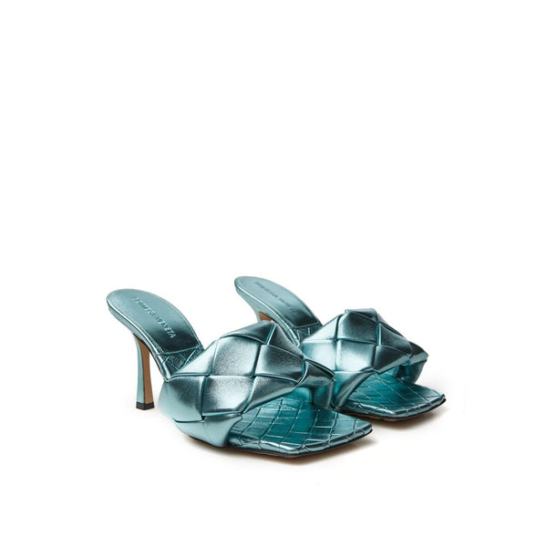 Bottega Veneta Elegant Light Blue Leather Sandals