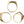 Dolce & Gabbana Gold Brass LOVE Enamel Set of 3 Ring