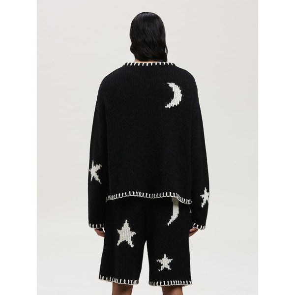 Palm Angels Nightsky Embroidered Wool Sweater