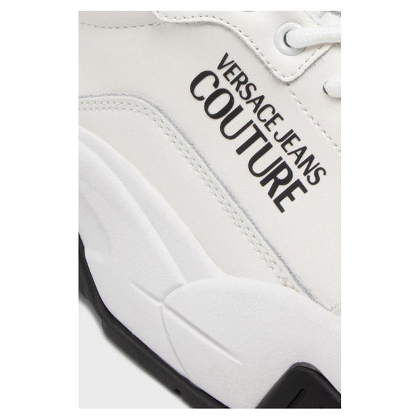 Versace Jeans White Leather Di Calfskin Sneaker