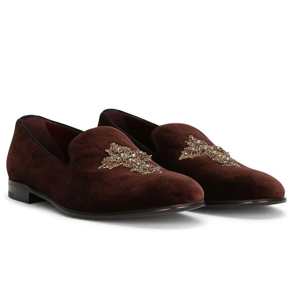 Dolce & Gabbana Red Cotton Loafer