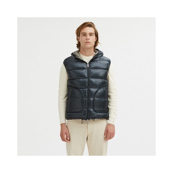 Centogrammi Reversible Goose Down Hooded Vest in Gray