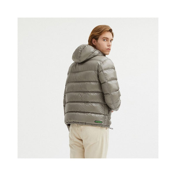 Centogrammi Reversible Hooded Jacket in Dove Grey and Brown