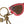 Dolce & Gabbana Red Leather Crystal Sunglasses Gold Metal Keyring Keychain