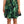 Dolce & Gabbana Green Leaves Print Cotton Flared Mini Dress