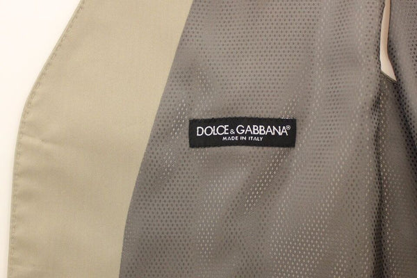 Dolce & Gabbana Elegant Beige Cotton Dress Vest