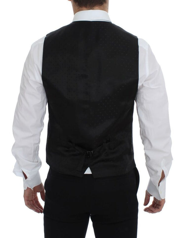 Dolce & Gabbana Elegant Gray Wool Formal Dress Vest