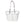 Michael Kors Jet Set Medium Optic White Signature PVC Double Pocket Tote Bag