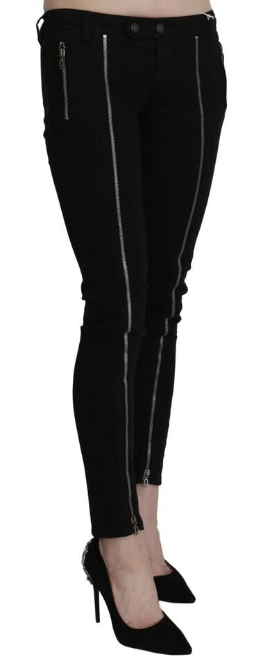 Dolce & Gabbana Chic Black Low Waist Slim Fit Skinny Jeans