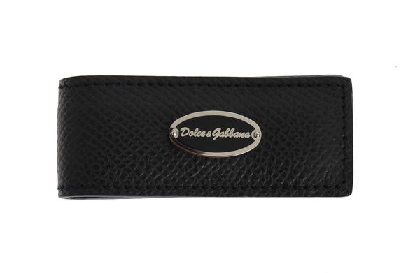 Dolce & Gabbana Elegant Blue Leather Money Clip