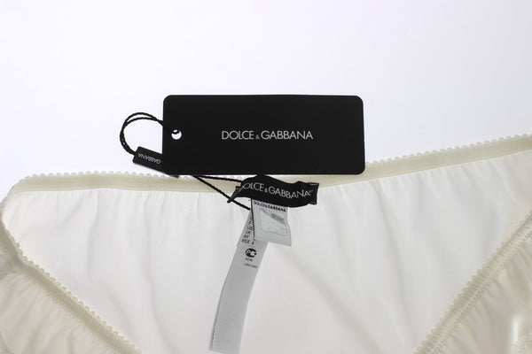 Dolce &amp; Gabbana White Satin Stretch Alushousut