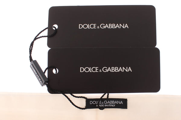 Dolce &amp; Gabbana White Smoking Belt Silk Cummerbund