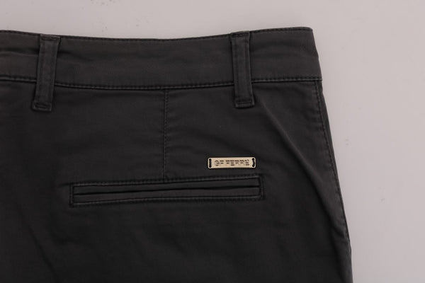 GF Ferre Grey Cotton Stretch Chinos -housut