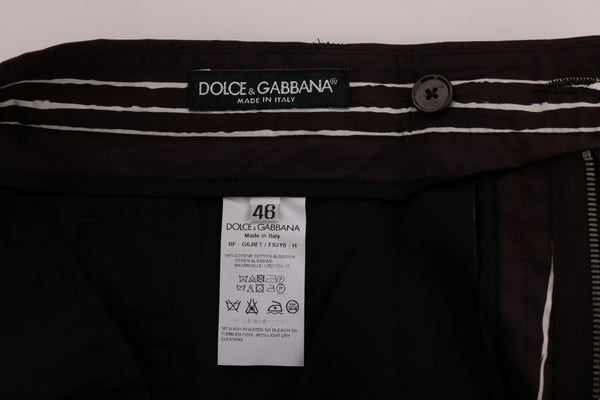 Dolce &amp; Gabbana Bordeaux White Striped Hamp -shortsit